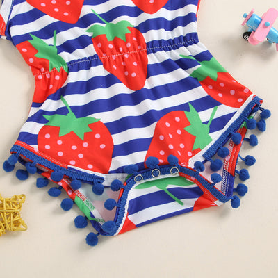 Ropa de Bebé con Estampados de Escamas, Fresas y Plumas - Image 3