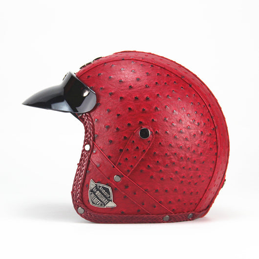 Casco Retro Semiabierto Four Seasons en Cuero - Image 6
