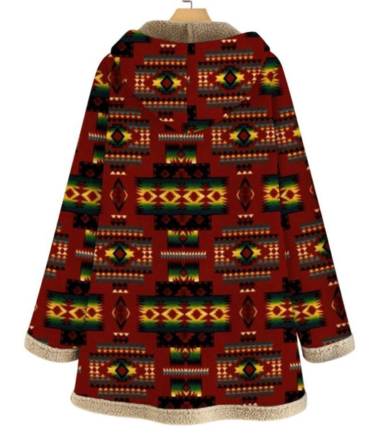 Sudadera Estampada de Algodón y Lino con Capucha - Abrigo Cálido y Suave - Image 2