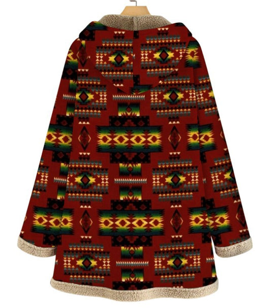 Sudadera Estampada de Algodón y Lino con Capucha - Abrigo Cálido y Suave - Image 2