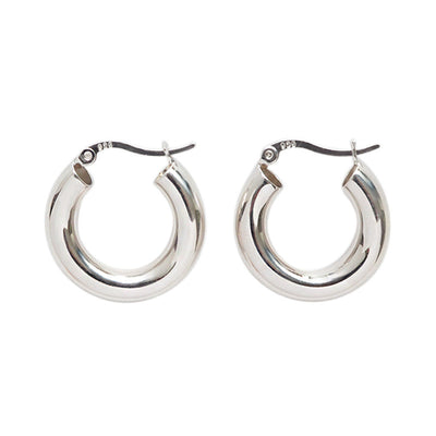 Aretes de Plata Esterlina Oversized Diseño Moderno - Image 13