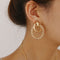 Aretes Geométricos Hueco de Aleación - Diseño Minimalista Europeo y Americano para Mujer