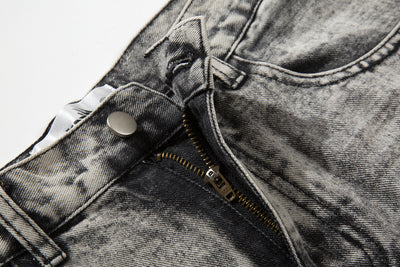 Jeans Slim Fit Gris Lavado con Parche de Calavera - Estilo Urban - Image 16