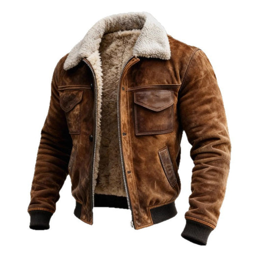 Chaqueta Outdoor Retro para Hombre con Múltiples Bolsillos y Forro Polar - Image 5