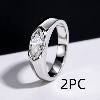 Anillo de Moissanita con Diseño de Ojo de Caballo - Elegancia y Personalidad - Image 7