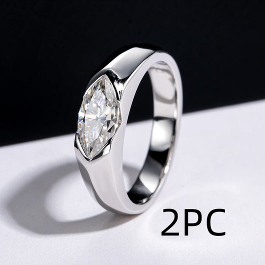 Anillo de Moissanita con Diseño de Ojo de Caballo - Elegancia y Personalidad - Image 7