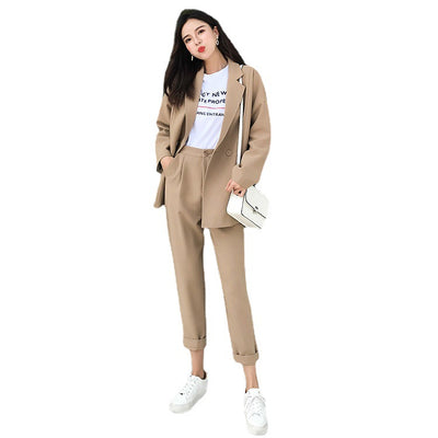 Traje de Dos Piezas Suelto para Mujer - Chaqueta Simple y Elegante - Image 7