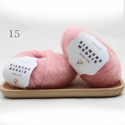 Bufanda Chal de Mohair Tejida a Mano Sudafricana Premium con Ovillo de Lana DIY - Image 12