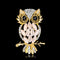 Broche Búho de Cristal Ópalo - Joya Elegante para Mayorista