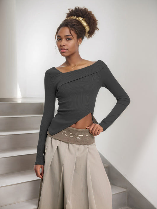 Blusa Manga Larga Mujer Otoño Invierno Ajustada Elegante Estilo Coreano - Image 12