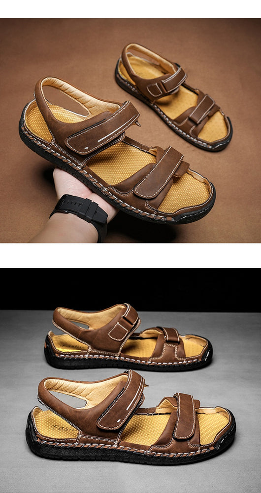 Sandalias de Cuero para Hombre Estilo Casual Moderno - Image 28