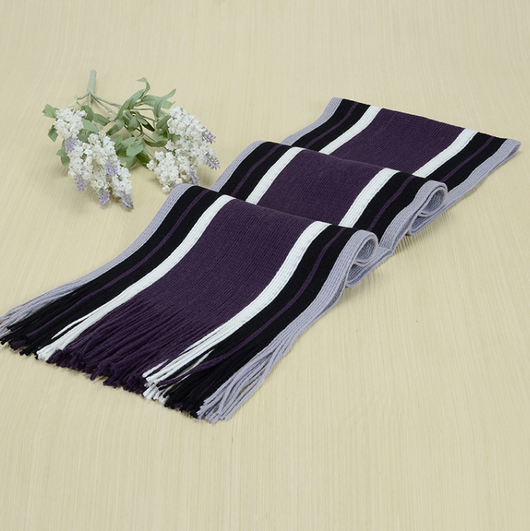 Bufanda de Punto Rayada para Hombre - Calidez y Estilo Combinado - Image 8