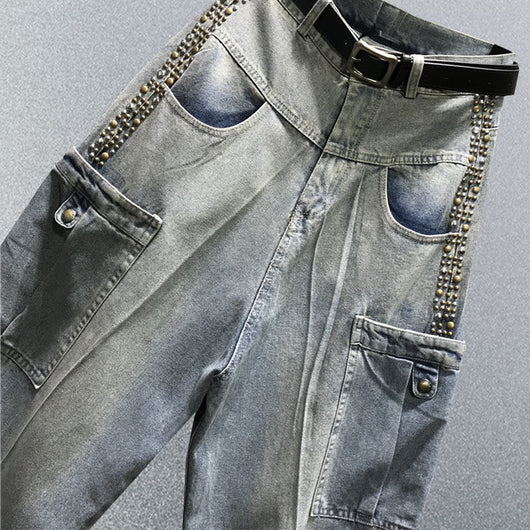 Pantalón Harem Denim Baggy Oversized para Mujer - Estilo Urbano y Cómodo - Image 8