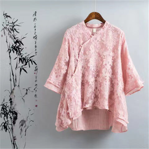 Blusa Retro Zen de Inspiración China para Mujer