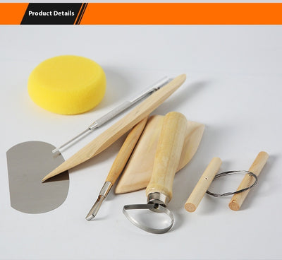 Set de 8 Herramientas de Cerámica Artesanal para Principiantes - Image 13