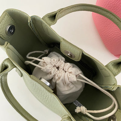 Bolso Bandolera Canasta de Cuero Suave Litchi - Image 7