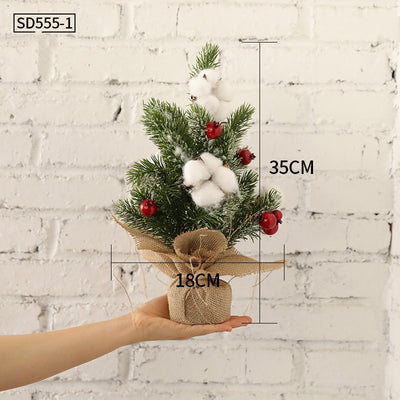 Árbol de Navidad Miniatura de Escritorio con Adornos Pequeños - Image 7