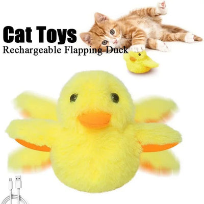 Juguete Interactivo para Gatos con Pato Saltarín, Sensor de Vibración y Catnip
