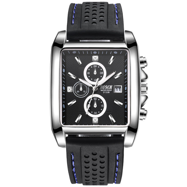 Reloj de Acero Inoxidable con Correa Cuadrada para Hombre