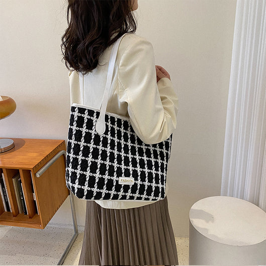 Bolso Tote Cuadros Asimétrico - Diseño Minimalista - Image 16