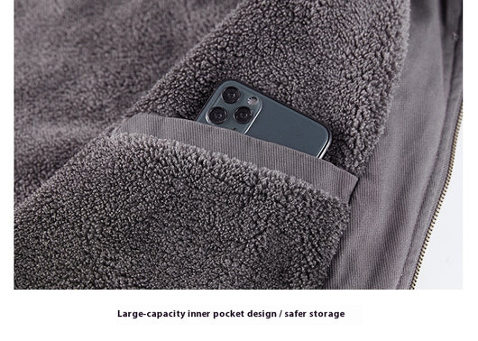 Chaqueta de Algodón Lavado con Forro Polar para Hombre - Resistente al Viento - Image 18