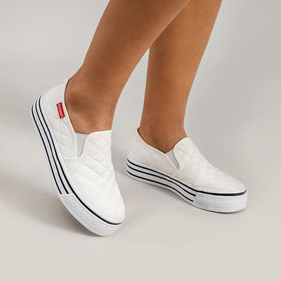 Mocasines Plataforma de Algodón para Mujer - Comodidad y Estilo Casual - Image 3