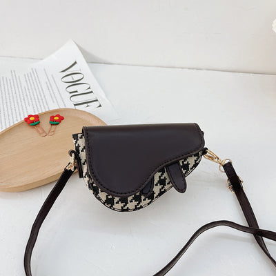Bolsa Bandolera Retro para Niña con Patrón Pata de Gallo - Image 8