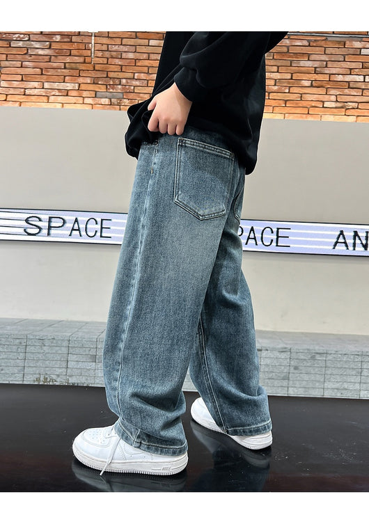 Jeans Rectos Sueltos para Hombre - Diseño Clásico Versátil - Image 16