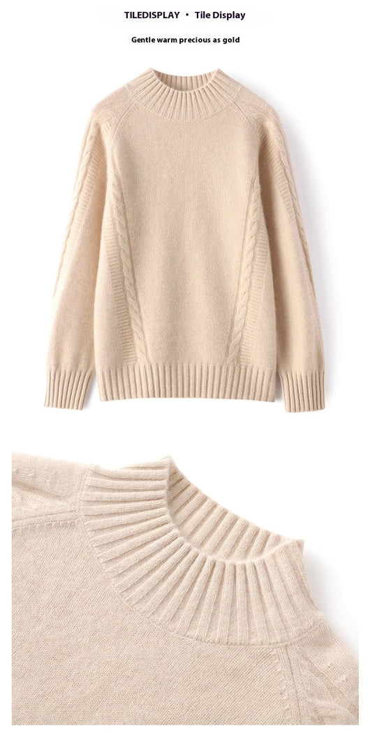 Suéter de Cachemira Pura para Otoño e Invierno - Tejido Grueso - Image 7