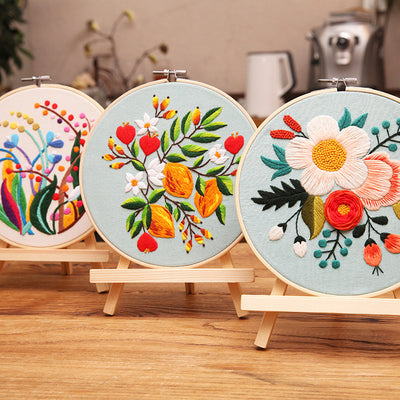 Kit de Costura para Cuadro Tridimensional con Flores Artesanales - Image 3