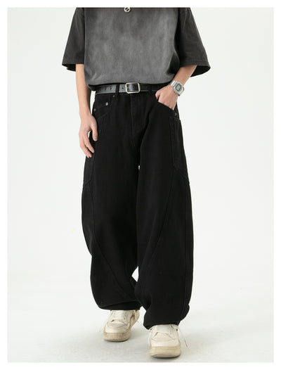 Pantalones Cargo Denim Retro Sueltos de Pierna Ancha - Image 8