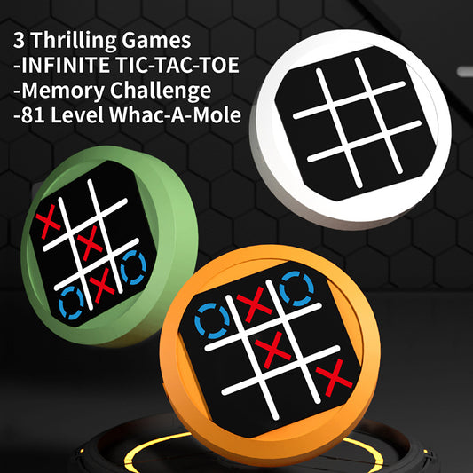 Consola de Juegos Portátil 4 en 1: Entrenamiento Mental Tic-Tac-Toe