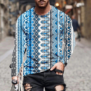 Camisa Manga Larga Hombre Símbolo Rombo Estampado