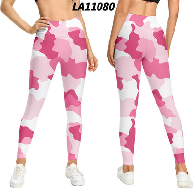 Medias de Talle Alto con Estampado Floral y Levantador de Glúteos - Image 4