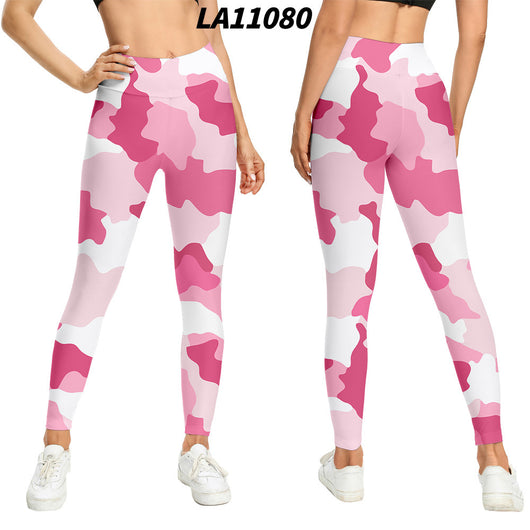 Medias de Talle Alto con Estampado Floral y Levantador de Glúteos - Image 4