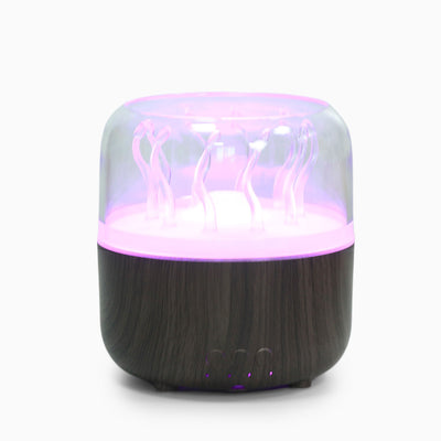 Luz Ambiental Medusa Dinámica con Patrón de Madera y Rotación - Image 7