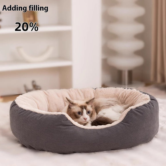 Cama Térmica para Gatos con Forro Polar Desmontable y Lavable
