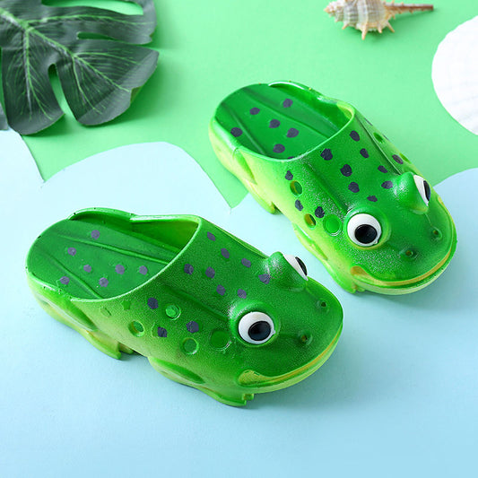 Pantuflas Antideslizantes para Niños - Diseño Rana Verano