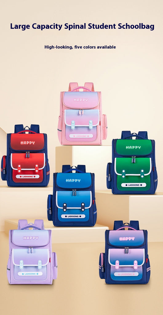 Mochila Escolar Infantil Ligera y de Gran Capacidad con Protección de Columna Estilo Británico - Image 11