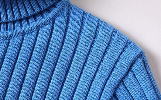 Suéter Cuello Alto Hombre Mujer - Diseño Liso y Rayas Moda Otoño Invierno - Image 11