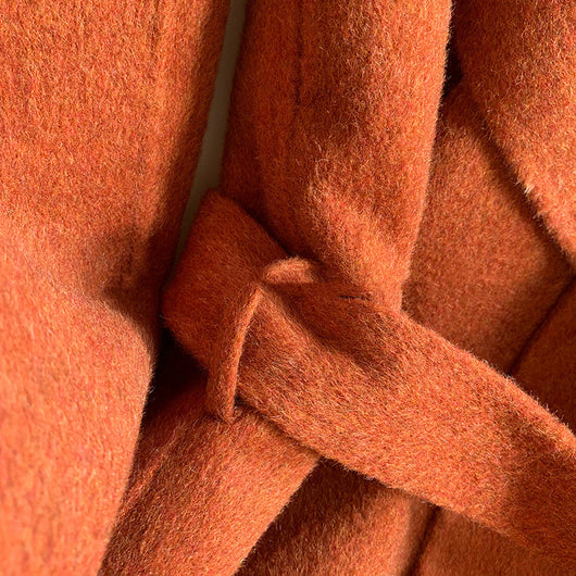Abrigo Largo de Alpaca Doble Faz con Mangas Convertibles y Cintura Ajustable - Image 9