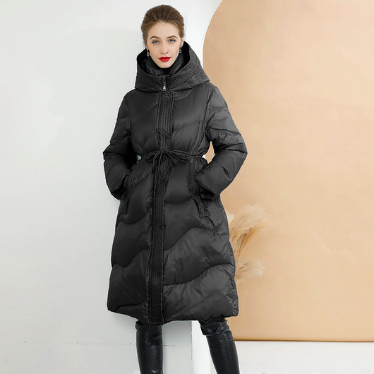 Abrigo Acolchado para Mujer con Capucha y Cintura Ajustable - Image 5