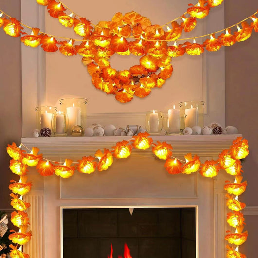 Guirnalda LED Día de Muertos - Luces de Cempasúchil y Lila - Image 2