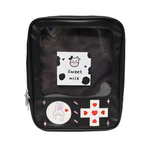 Mochila Transparente Harajuku 3 en 1 - Bolso Bandolera Versátil