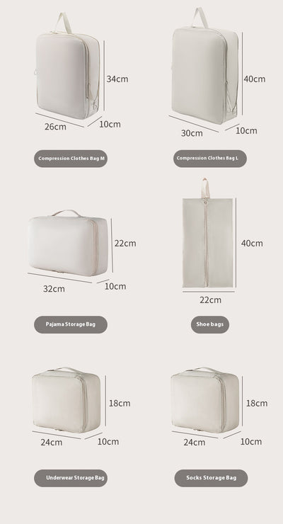 Bolsa de Viaje Compresora de 6 Piezas - Organizador de Ropa Memory Cloth - Image 11