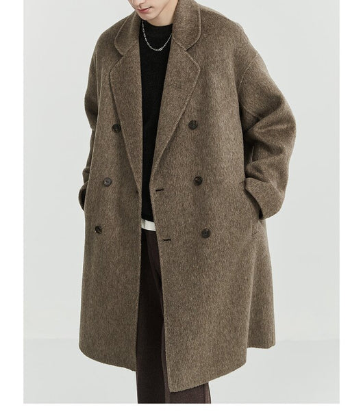 Abrigo de Lana Reversible para Hombre Largo - Image 17