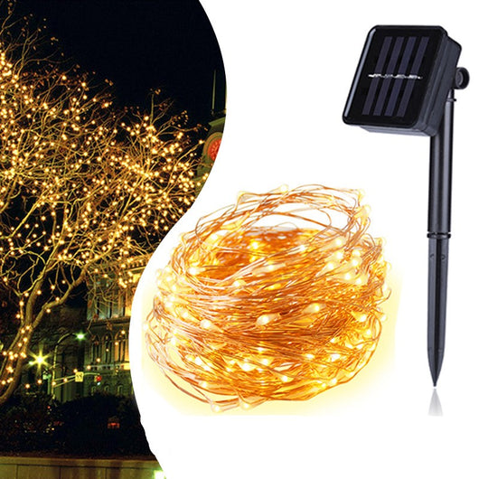 Guirnalda Solar de 200 LED con Alambre de Cobre - Image 9