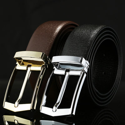 Cinturón de Cuero Genuino para Hombre con Hebilla de Pasador Minimalista - Image 2
