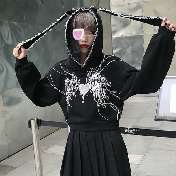 Sudadera Gótica Sailor Moon con Capucha - Estilo Anime Street Wear