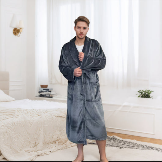 Pijama Largo Pareja Bata Cómoda para el Hogar - Image 4